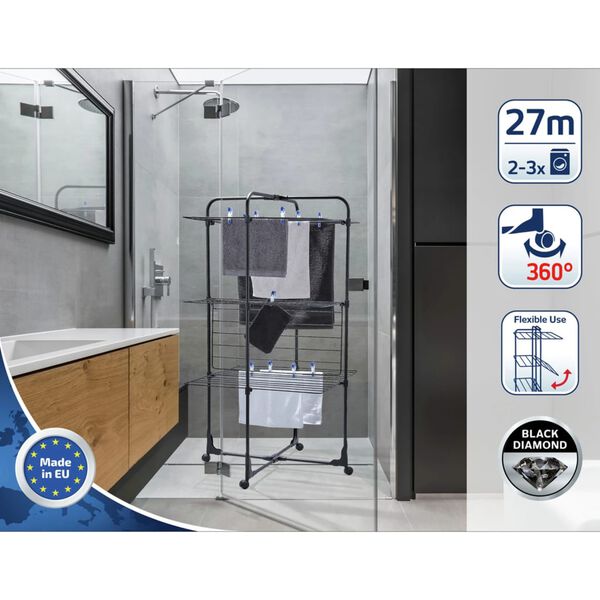 Leifheit S&eacute;choir &agrave; linge Classic Tower 270 noir