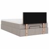 VidaXL Cadre de lit ottoman avec matelas taupe 120x190 cm tissu