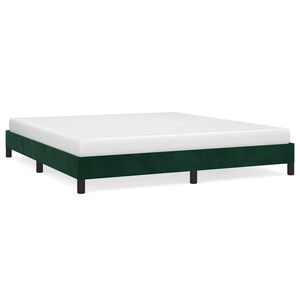 vidaXL Cadre de lit sans matelas vert fonc&eacute; 180x200 cm velours