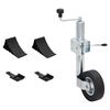 vidaXL Roue jockey 60 mm avec 1 pince fendue et cales de roue
