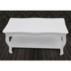 vidaXL Table basse 2 couches MDF Blanc