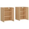 vidaXL Armoires murales 2 pcs ch&ecirc;ne sonoma bois d'ing&eacute;nierie