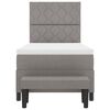 vidaXL Lit &agrave; ressorts avec matelas Taupe 100 x 200 cm tissu