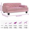 vidaXL Lit pour chien rose 70x45x30 cm velours