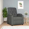 vidaXL Fauteuil inclinable Gris fonc&eacute; Tissu