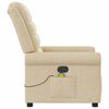 vidaXL Fauteuil de massage inclinable Crème Tissu