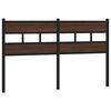 vidaXL T&ecirc;te de lit de remplacement ch&ecirc;ne marron 140 cm acier et bois d'ing&eacute;nierie