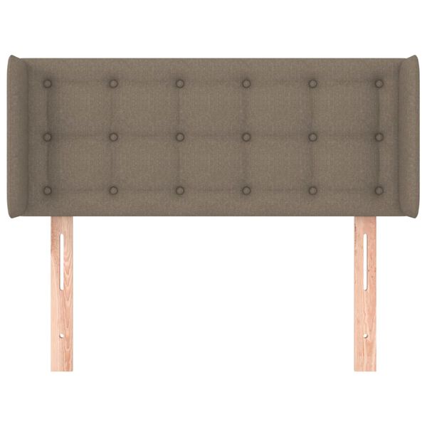 vidaXL T&ecirc;te de lit avec oreilles Taupe 93x16x78/88 cm Tissu