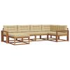 vidaXL Ensemble de canap&eacute;s d'ext&eacute;rieur 6 pcs Naturel et Beige