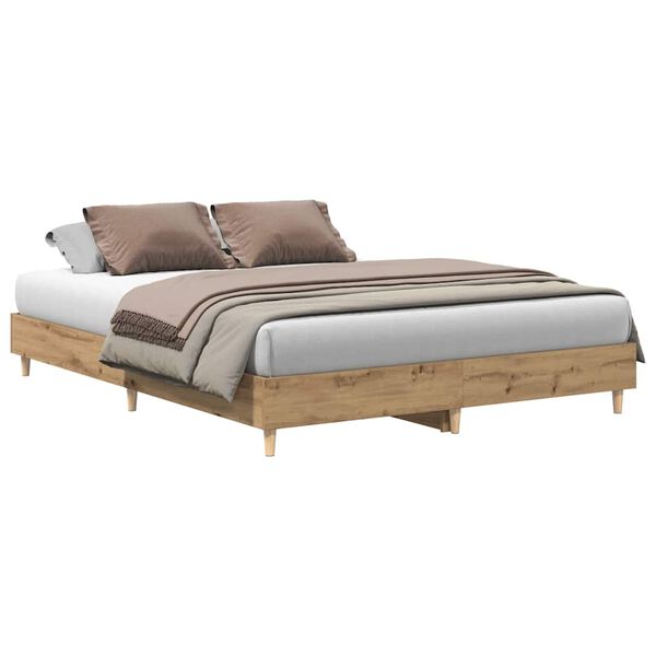 vidaXL Cadre de lit sans matelas ch&ecirc;ne artisanal 150x200 cm