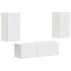 vidaXL Ensemble de meuble TV mural 4 pc Blanc Bois d'ing&eacute;nierie