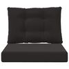 vidaXL Coussin de canap&eacute; d'ext&eacute;rieur 2 pcs Noir Polyester