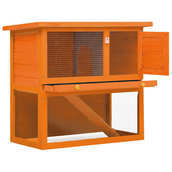 vidaXL Clapier d'ext&eacute;rieur Enclos pour petits animaux 1 porte Bois