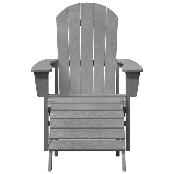 vidaXL Chaise Adirondack Gris clair 82 x 74 x 92 cm HDPE