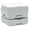 vidaXL Toilette de Camping Gris et blanc 41,5 x 36,5 x 30 cm