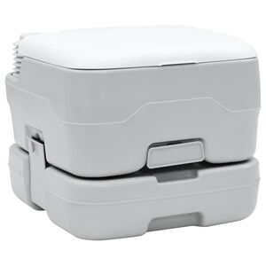 vidaXL Toilette de Camping Bleu Clair et Blanc 41,5 x 36,5 x 42 cm