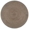 vidaXL Tapis fait &agrave; la main Jute Rond 120 cm Gris