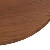vidaXL Dessus de table rond Marron fonc&eacute; &Oslash;90x1,5cm Ch&ecirc;ne massif trait&eacute;