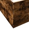 vidaXL Cadre de lit sans matelas ch&ecirc;ne fum&eacute; 135x190 cm