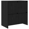 vidaXL Buffet 2 pcs Ch&ecirc;ne noir 70 x 41 x 75 cm Bois d'ing&eacute;nierie