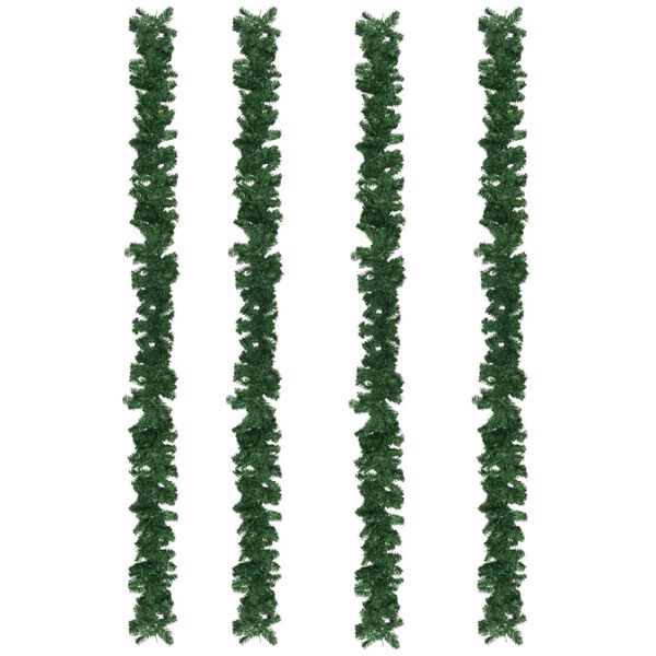 vidaXL Guirlandes de Noël 4 pcs Vert 270 cm PVC