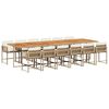 vidaXL Ensemble &agrave; manger de jardin et coussins 13 pcs beige