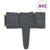 vidaXL Cl&ocirc;ture de jardin Aspect de pierre 41 pcs Plastique 10 m
