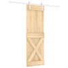 vidaXL Porte coulissante Naturel et Blanc 70 x 210 cm