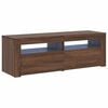 vidaXL Meuble TV avec lumi&egrave;res LED ch&ecirc;ne marron 120x35x40 cm