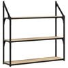 vidaXL &Eacute;tag&egrave;re murale 3 niveaux ch&ecirc;ne sonoma 80x21x78,5 cm