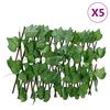 vidaXL Treillis de feuille de vigne artificiel extensible5pcs 180x20cm