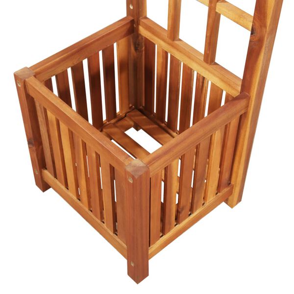 vidaXL Arche de jardin avec jadini&egrave;re Bois d'acacia massif 180x40x218cm