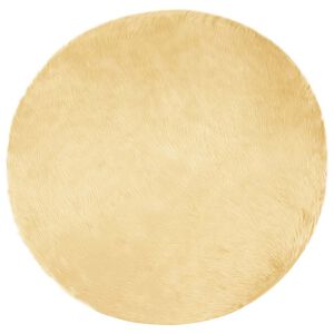 vidaXL Tapis en Peau de Mouton Synthétique Crème 100 x 100 cm