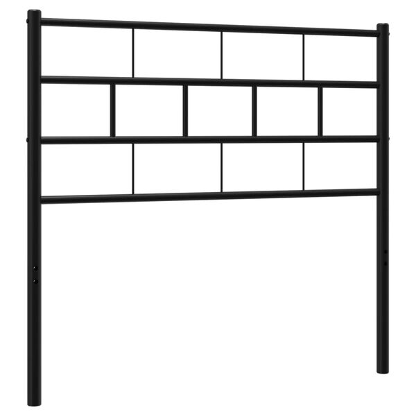 vidaXL T&ecirc;te de lit de remplacement m&eacute;tal noir 90 cm