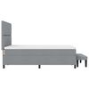 vidaXL Lit &agrave; ressorts avec t&ecirc;te de lit Gris clair 160 x 200 cm tissu