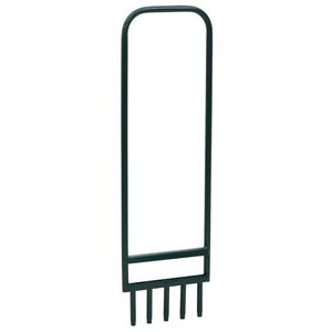 vidaXL A&eacute;rateur de pelouse 5 dents creuses vert acier enduit de poudre