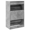 vidaXL Armoire &agrave; chaussures gris b&eacute;ton 60x34x96,5 cm bois d'ing&eacute;nierie
