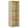 vidaXL Meubles TV 3 pcs Ch&ecirc;ne sonoma 107x35x37 cm Bois d'ing&eacute;nierie