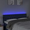 vidaXL Tête de lit à LED Bleu 160x7x78/88 cm Tissu