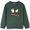 vidaXL Sweatshirt pour enfants vert fonc&eacute; 92