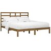 vidaXL Cadre de lit sans matelas marron miel bois massif 200x200 cm