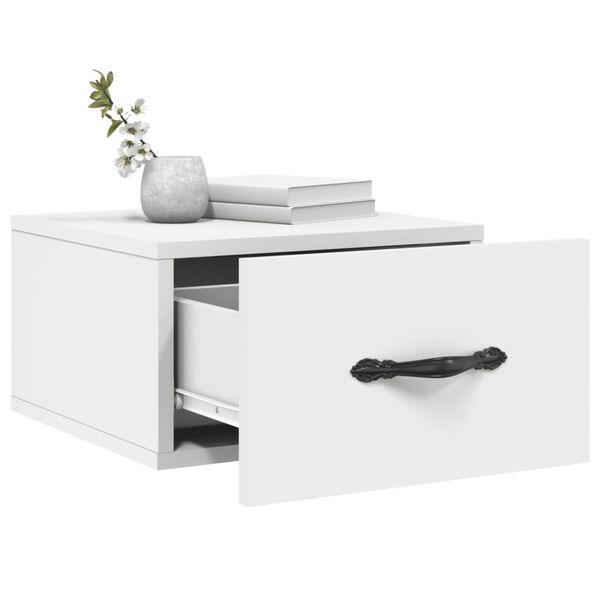 vidaXL Tables de chevet murales 2 pcs blanc 35x35x20 cm