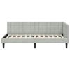 vidaXL Cadre de lit d'angle Gris clair 90 cm x 190 cm Velours