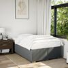 vidaXL Sommier &agrave; lattes de lit avec matelas gris fonc&eacute; 120x190cm tissu