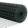 vidaXL Cl&ocirc;ture avec poteau Vert 0,8 x 25 m Acier et PVC
