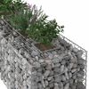 vidaXL Lit sur&eacute;lev&eacute; gabion Argent&eacute; 180 x 60 x 55 cm Acier galvanis&eacute;