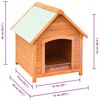 vidaXL Niche pour chiens Bois de pin et de sapin massif 72x85x82 cm