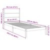 vidaXL Cadre de lit extra long sans matelas 90x220 cm bois massif