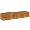 vidaXL Jardini&egrave;re sur&eacute;lev&eacute;e 194 x 50 x 36 cm Acier Corten