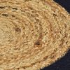 vidaXL Napperons 6 pcs Naturel et bleu marine 38 cm Jute et coton